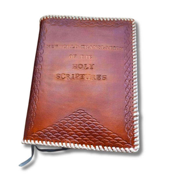 Brown your cover made from Argentinian leather with laced edges made by Gy Crafts.