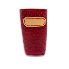 One-of-a-king red cigar holder made from American leather by Gy Crafts.